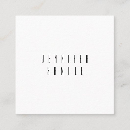 カスタムモダンシンプルエレガントトレンディーテンプレート スクエア名刺 (正面)
