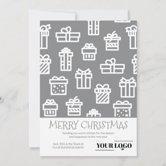 カスタムモダンシンプルクリスマス・ギフト シーズンカード (正面)