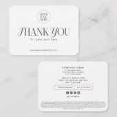 カスタムモダンシンプルロゴクーポンプロモ ノートカード (正面/裏面)