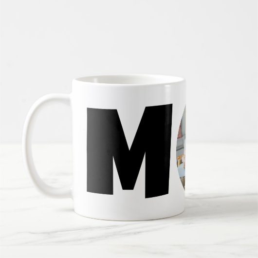 カスタムモダンシンプル母の日のギフト写真母 コーヒーマグカップ (左)