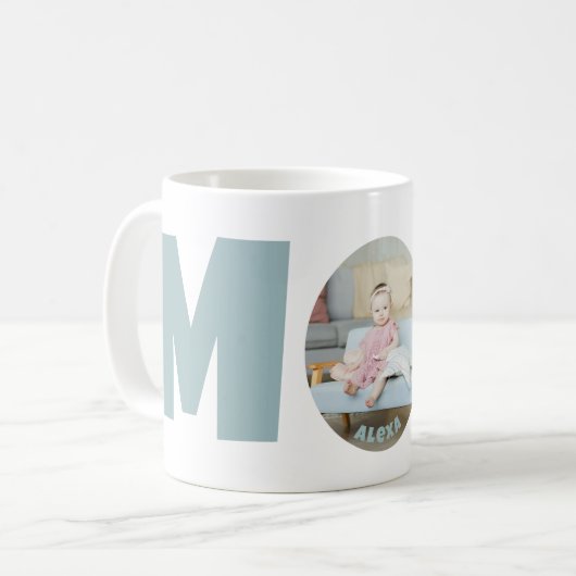 カスタムモダンシンプル母の日のギフト写真母 コーヒーマグカップ (正面左)