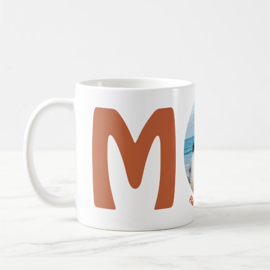 カスタムモダンシンプル母の日のギフト写真母 コーヒーマグカップ (左)