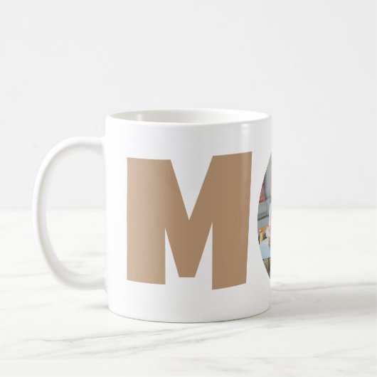 カスタムモダンシンプル母の日のギフト写真母 コーヒーマグカップ (左)