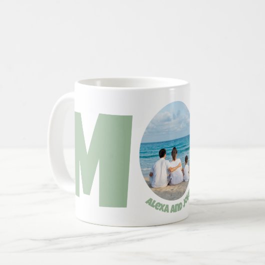 カスタムモダンシンプル母の日のギフト写真母 コーヒーマグカップ (正面左)
