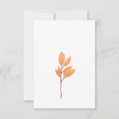 カスタムモダンシンプル焼けオレンジ色 サンキューカード (正面)