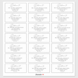 カスタムモダンシンプル結婚住所 シール