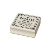 カスタムモダンスクエアファミリ名差出人住所 ラバースタンプ (スタンプ)