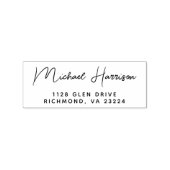 カスタムモダンスクリプト差出人住所 ラバースタンプ (インプリント)