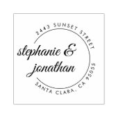 カスタムモダンスクリプト循環差出人住所 ラバースタンプ (インプリント)