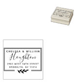 カスタムモダンスクリプト・カップルの名前差出人住所 ラバースタンプ (押印)