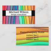 カスタムモダンストライプデザイン名刺テンプレート 名刺 (正面/裏面)