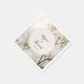 カスタムモダンソフトフローラエレガントな結婚式 スタンダードカクテルナプキン (角)