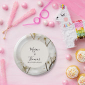 カスタムモダンソフトフローラエレガントな結婚式 ペーパープレート (パーティー)