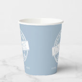 カスタムモダンダスティブルー 紙コップ (左)