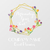 カスタムモダンチューリップ金ゴールドとブラックイベント計画 ウィンドウサイン (シート)