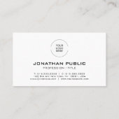 カスタムモダンテンプレートエレガントバーコードQRコード 名刺 (裏面)