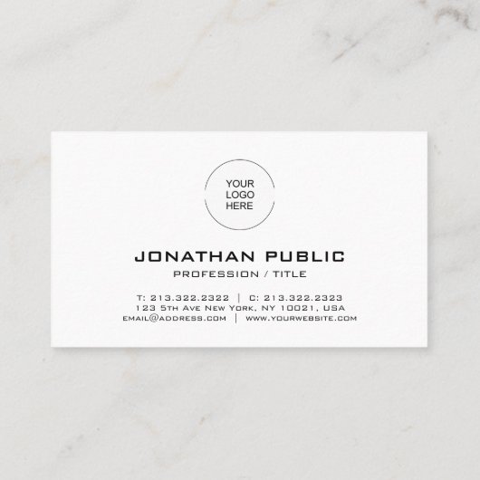 カスタムモダンテンプレートエレガントバーコードQRコード 名刺 (裏面)