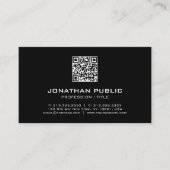 カスタムモダンテンプレートエレガントバーコードQRコード 名刺 (正面)