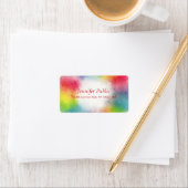 カスタムモダンテンプレートカラフルレインボー抽象芸術 ラベル (インサイチュ)