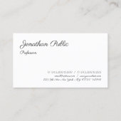 カスタムモダンテンプレートミニマル 名刺 (裏面)