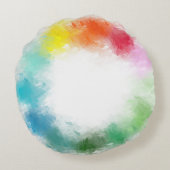 カスタムモダンテンプレート手書きスクリプト ラウンドクッション (裏面)