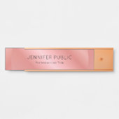 カスタムモダンバラ金ゴールドエレガントテンプレート サインプレート (正面)