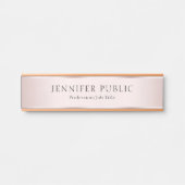 カスタムモダンバラ金ゴールドエレガントテンプレート サインプレート (正面)