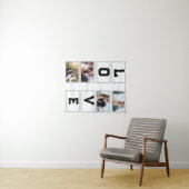 カスタムモダンバレンタインデー4写真コラージュ タペストリー (インサイチュ(横))