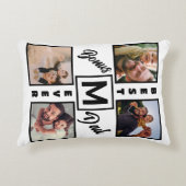 カスタムモダンパパStepdad 4 Photo Collage アクセントクッション (正面)