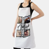 カスタムモダンパパStepdad 4 Photo Collage エプロン (インサイチュ)