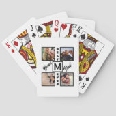 カスタムモダンパパStepdad 4 Photo Collage トランプ (裏面)