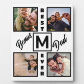 カスタムモダンパパStepdad 4 Photo Collage フォトプラーク (正面)