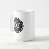 カスタムモダンビジネスロゴ入りコーヒー コーヒーマグカップ (正面左)