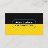 カスタムモダンビジネス名（qrコード）ブラック&金ゴールド 名刺 (正面)