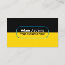 カスタムモダンビジネス名（qrコード）ブラック&金ゴールド 名刺