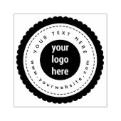 カスタムモダンビジネス・ロゴと文字 ラバースタンプ (インプリント)