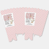 カスタムモダンピンクワン間抜けグースファースト誕生日 フェイバーボックス (見開き)