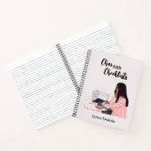 カスタムモダンブラウンガールチャイ&チェックリスト ノートブック (内部)