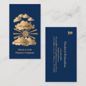 カスタムモダンブラック金ゴールドブルー企業のビジネス 名刺 (正面/裏面)