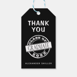 カスタムモダンブラック院生 ギフトタグ