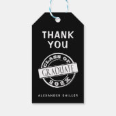 カスタムモダンブラック院生 ギフトタグ (裏面)