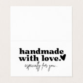 カスタムモダンブラック&ホワイト手作り愛 名刺 (外部フラット)