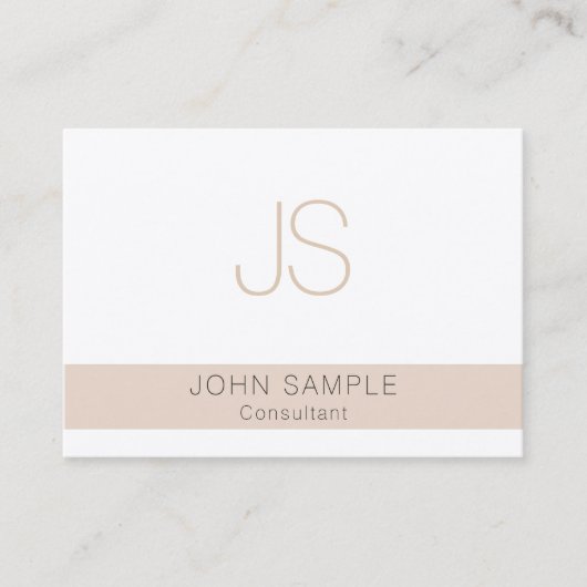 カスタムモダンプロフェッショナルエレガントカラーズモノグラム 名刺 (正面)