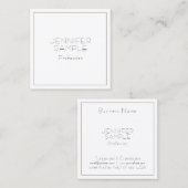 カスタムモダンプロフェッショナルエレガントラグジュアリーテンプレート スクエア名刺 (正面/裏面)