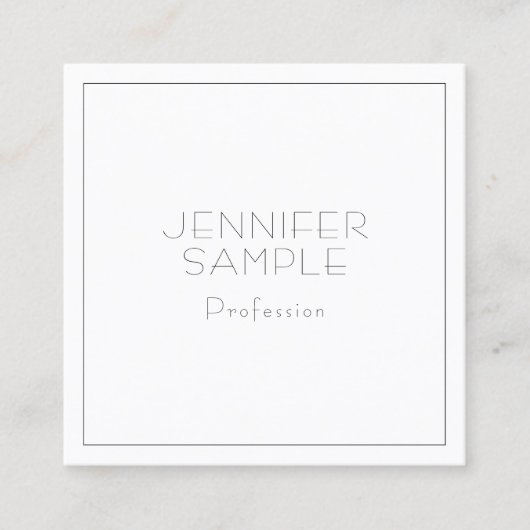 カスタムモダンプロフェッショナルエレガントラグジュアリーテンプレート スクエア名刺 (正面)