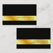 カスタムモダンプロフェッショナルエレガント金ゴールド 名刺 (正面/裏面)