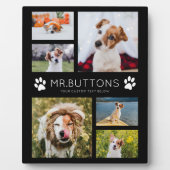 カスタムモダンペットネームフォトコラージュドッグ猫好き フォトプラーク (正面)