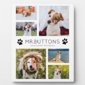 カスタムモダンペット名写真コラージドッグ猫好き フォトプラーク (正面)