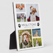 カスタムモダンペット名写真コラージドッグ猫好き フォトプラーク (側面)