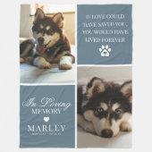 カスタムモダンペット記念写真 フリースブランケット (正面)